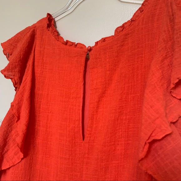 Anthropologie Maeve Cascade Ruffle Top Size - Picture 8 of 8